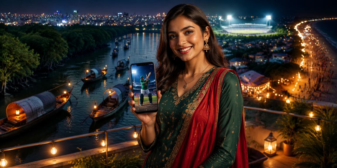 কক্সবাজার সমুদ্র সৈকতে ক্রিকেট বেটিং উপভোগ করছেন একজন বেটর